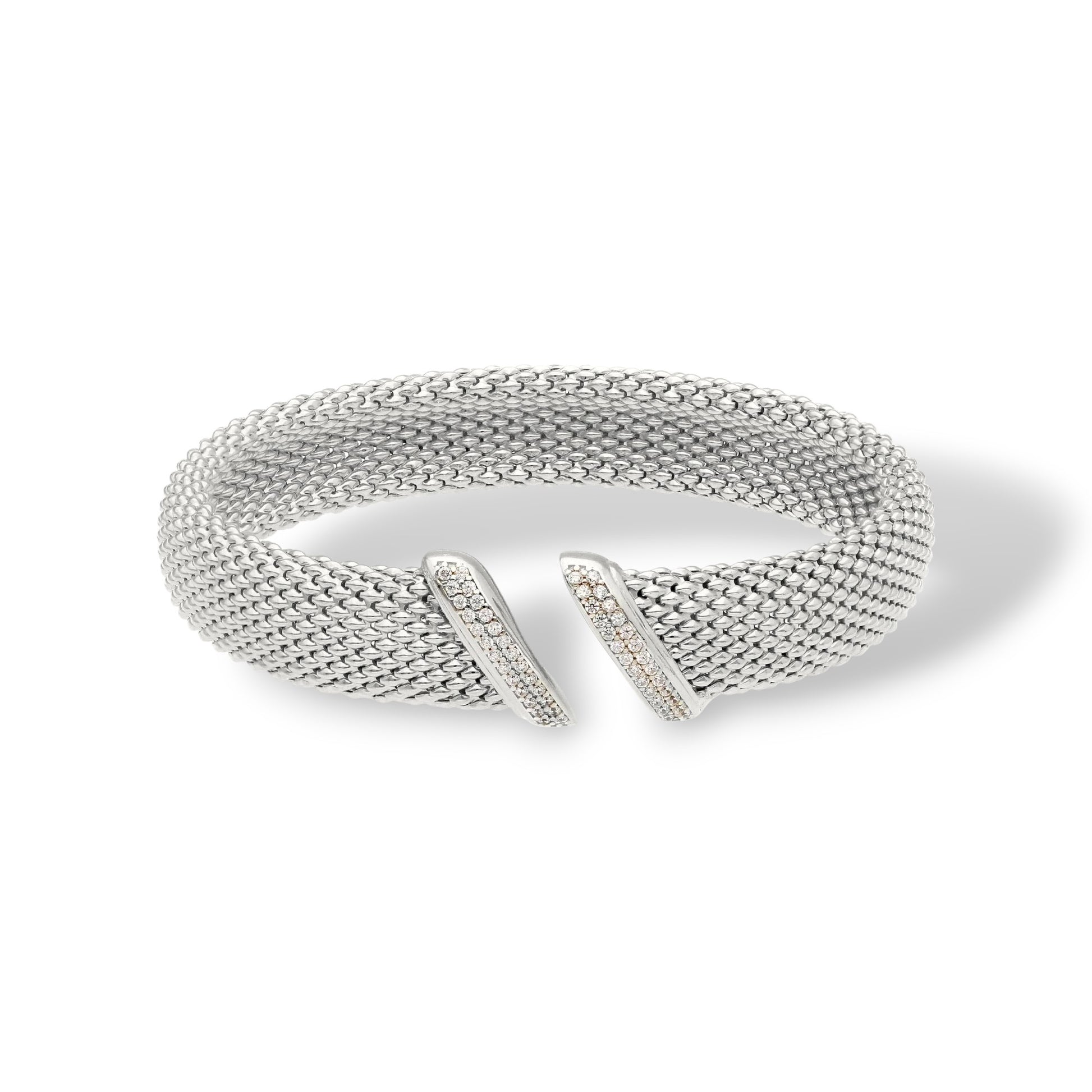 Bracciale Bracciale in argento a fascia aperto maglia a chicco - Articolo con varianti - Gioielli Pavan