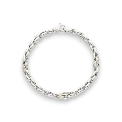 Bracciale Bracciale in argento maglia tubolare elementi ovali - Articolo con varianti - Gioielli Pavan