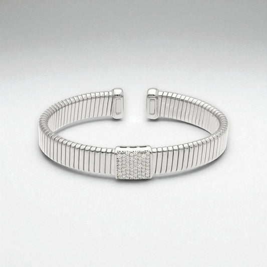 Bracciale Bracciale in argento maglia tubo gas semi rigido - Gioielli Pavan