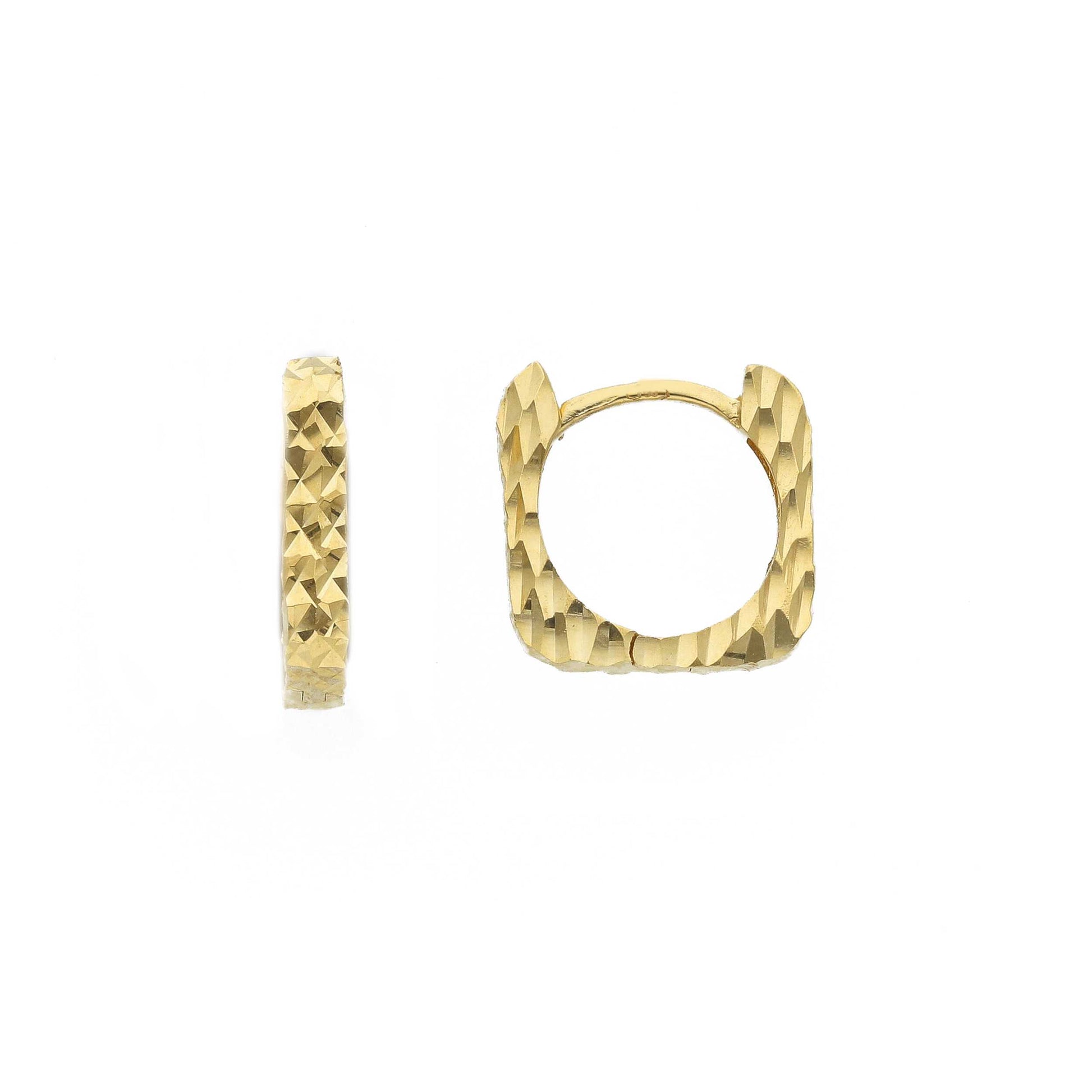Orecchini Orecchini in oro a scattino lavorazione diamantata - Gioielli Pavan