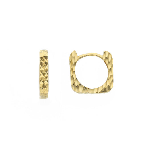 Orecchini Orecchini in oro a scattino lavorazione diamantata - Gioielli Pavan