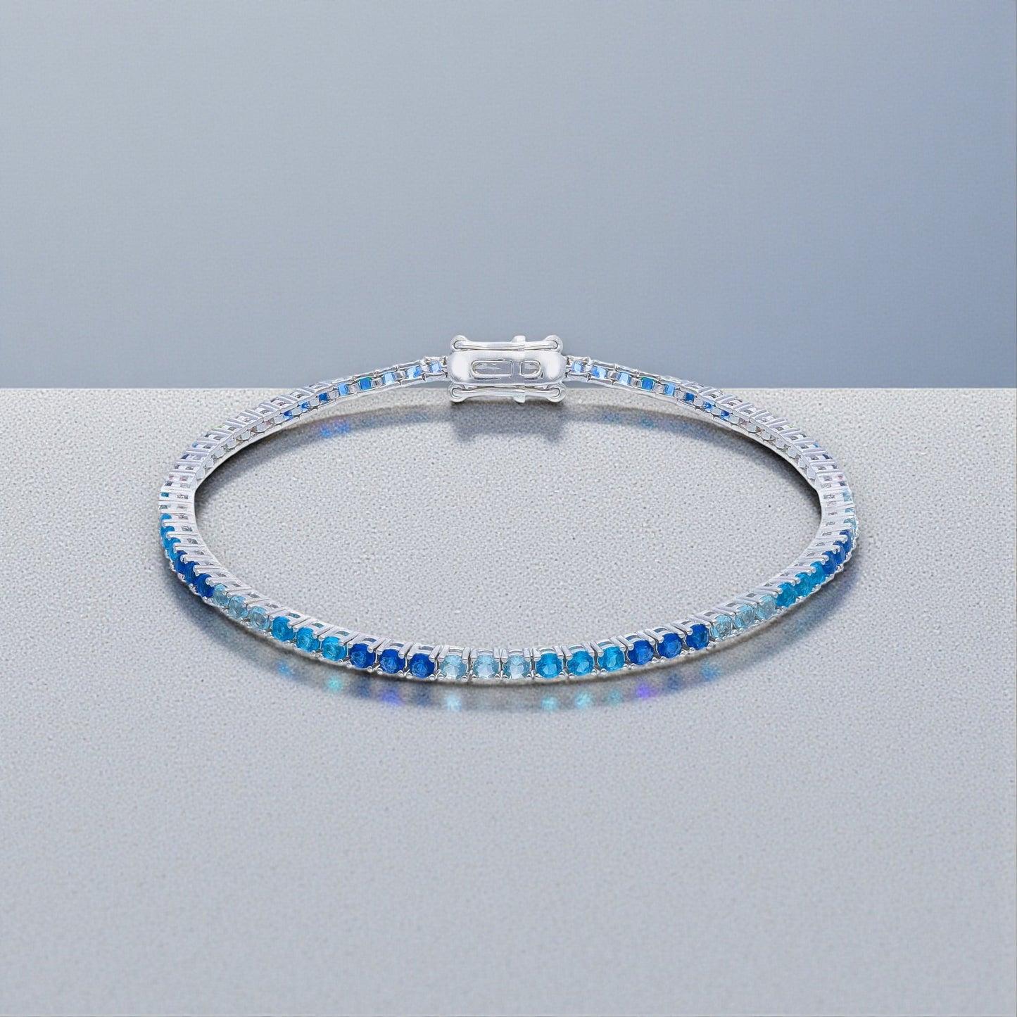 Bracciale Bracciale tennis in argento con zirconi blu e azzurri - Gioielli Pavan