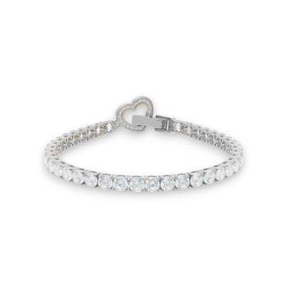 Bracciale Bracciale tennis in argento con Zirconi e Cuore Centrale - Articolo con varianti - Gioielli Pavan