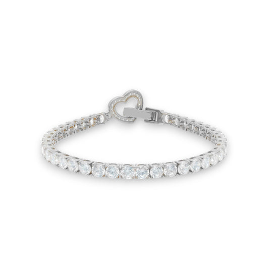 Bracciale Bracciale tennis in argento con Zirconi e Cuore Centrale - Articolo con varianti - Gioielli Pavan