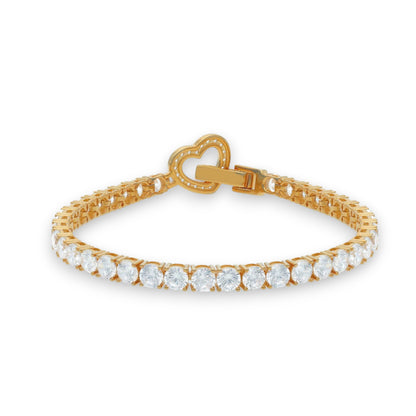 Bracciale Bracciale tennis in argento con Zirconi e Cuore Centrale - Articolo con varianti - Gioielli Pavan