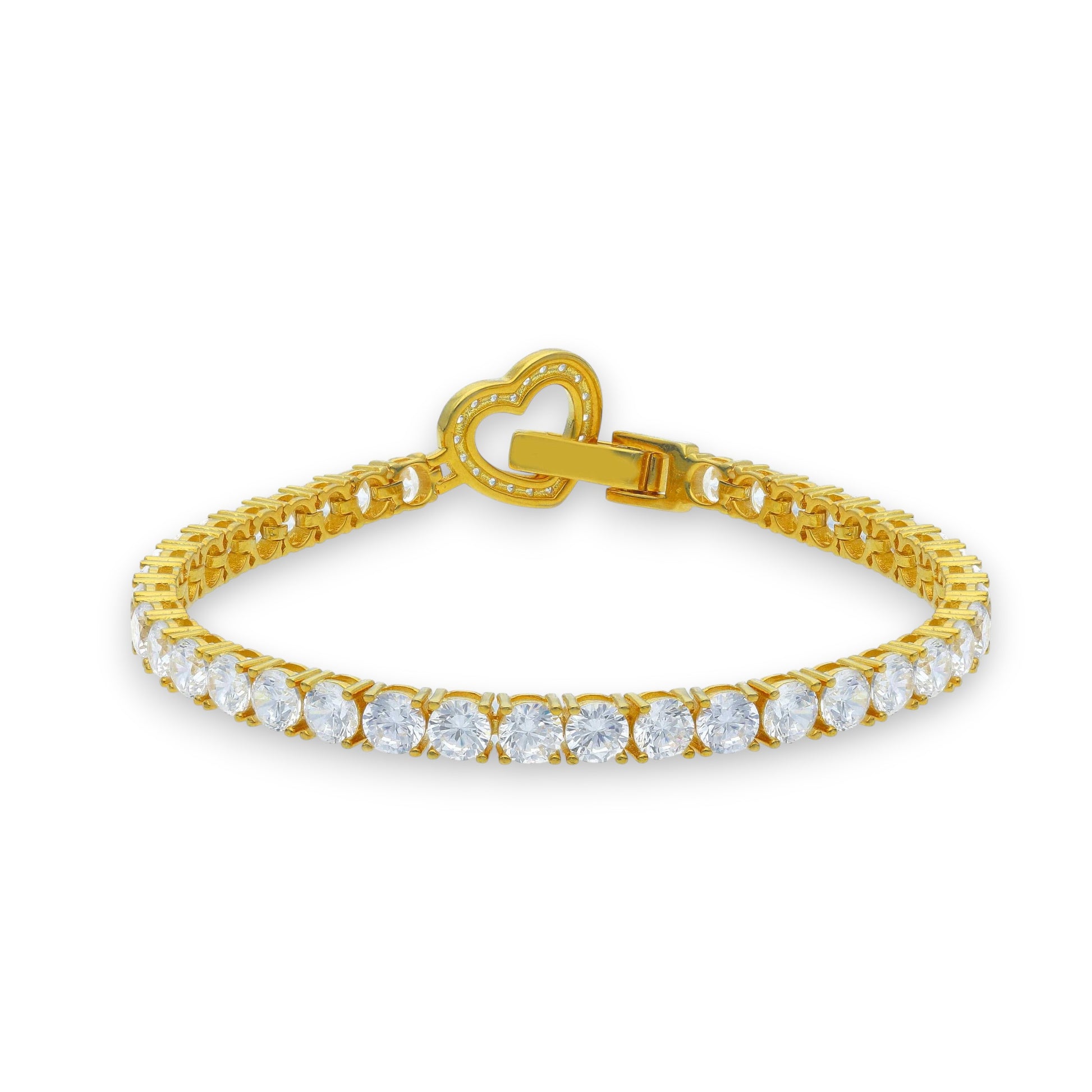 Bracciale Bracciale tennis in argento con Zirconi e Cuore Centrale - Articolo con varianti - Gioielli Pavan
