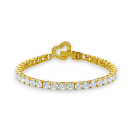 Bracciale Bracciale tennis in argento con Zirconi e Cuore Centrale - Articolo con varianti - Gioielli Pavan