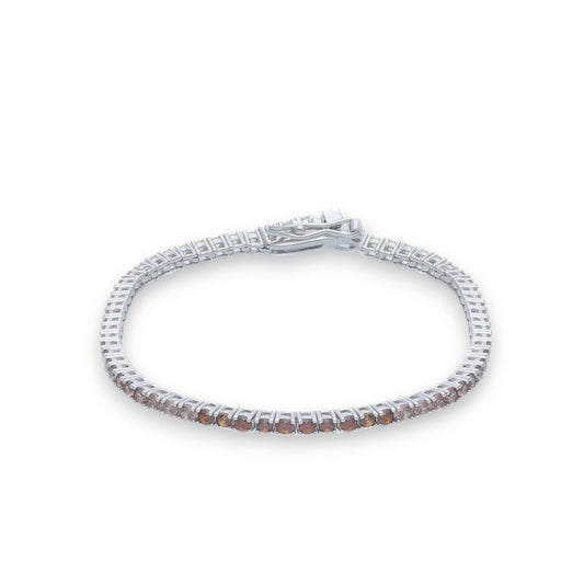 Bracciale Bracciale tennis in argento con zirconi brown - Gioielli Pavan