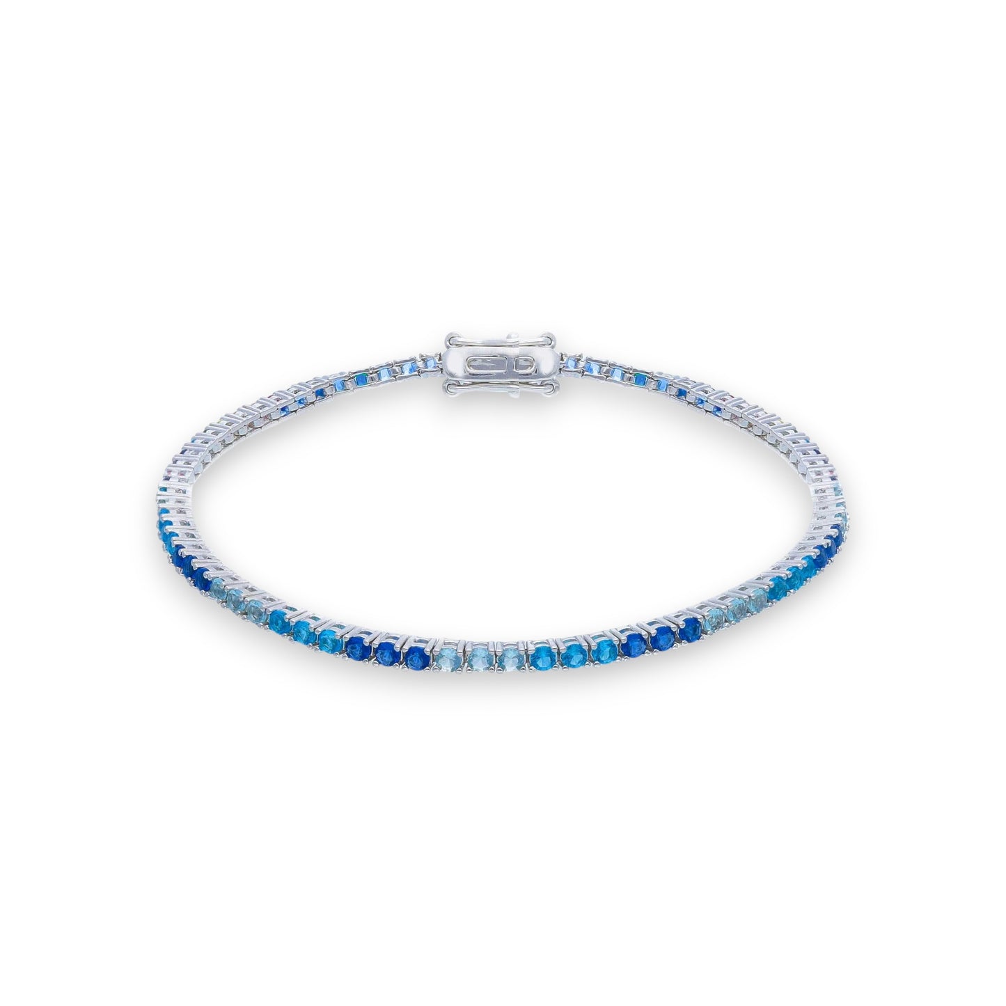 Bracciale Bracciale tennis in argento con zirconi blu e azzurri - Gioielli Pavan
