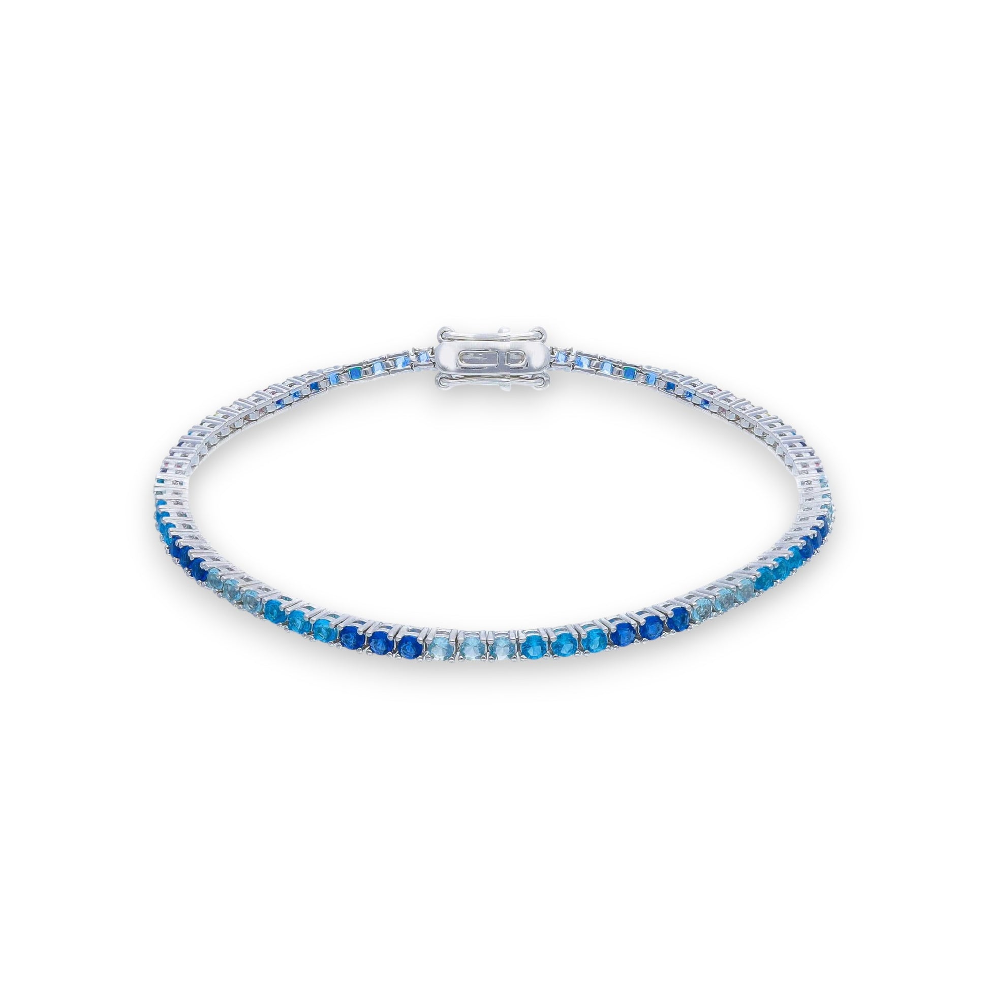 Bracciale Bracciale tennis in argento con zirconi blu e azzurri - Gioielli Pavan