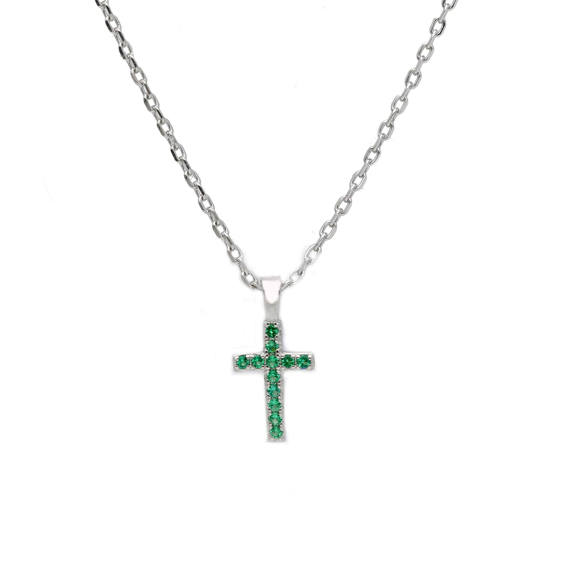 Girocollo Girocollo Argento 925 con Croce e Zirconi Colorati - Gioielli Pavan