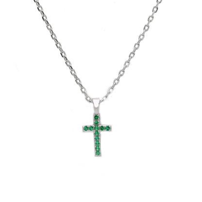 Girocollo Girocollo Argento 925 con Croce e Zirconi Colorati - Gioielli Pavan