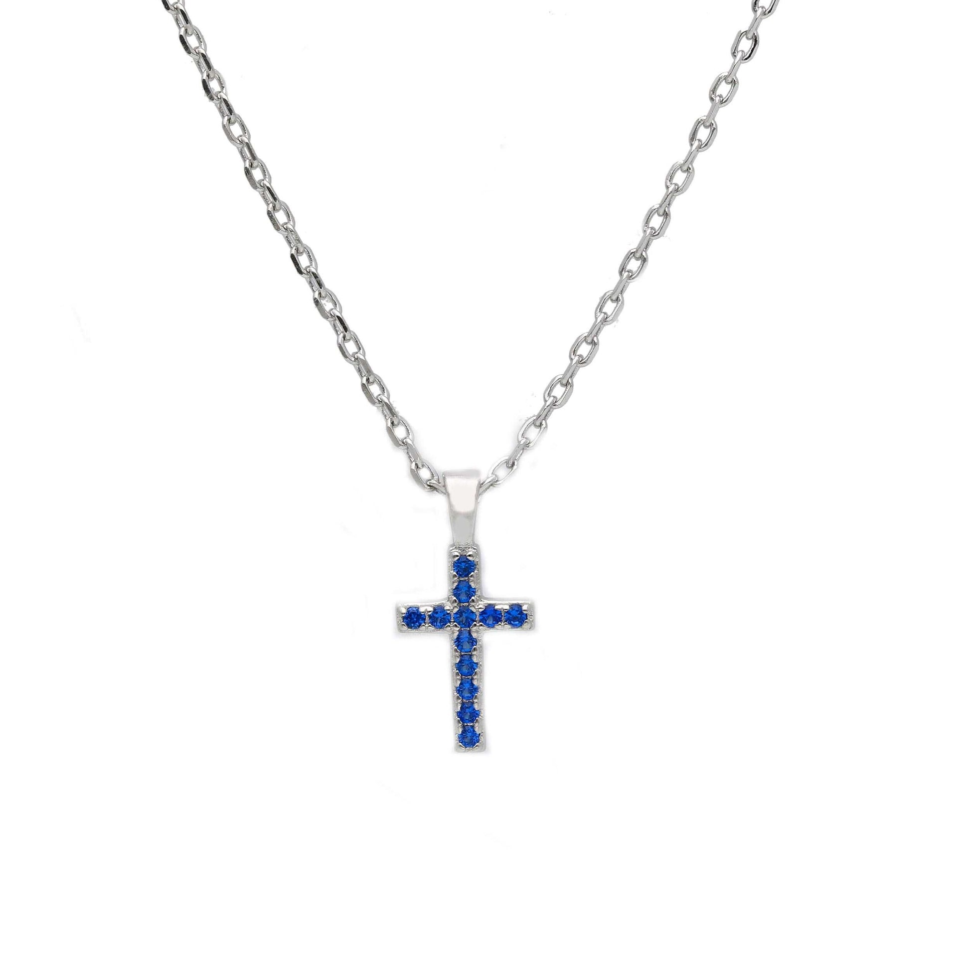 Girocollo Girocollo Argento 925 con Croce e Zirconi Colorati - Gioielli Pavan