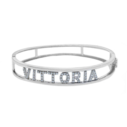 Bracciale Bracciale in argento con nome personalizzabile rigido - Articolo con varianti - Gioielli Pavan
