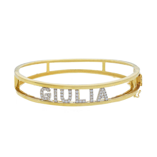 Bracciale Bracciale in argento con nome personalizzabile rigido - Articolo con varianti - Gioielli Pavan