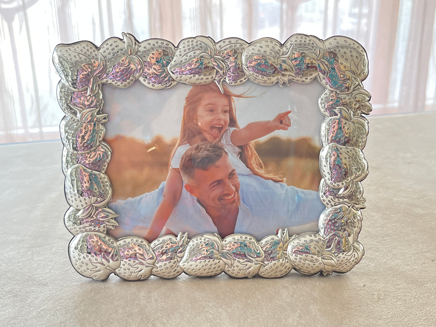 Portafoto Bilaminato in argento a motivo Fragole - Gioielli Pavan