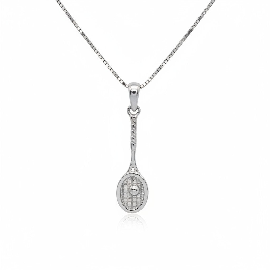 Girocollo in Argento 925 con Ciondolo Racchetta da Tennis