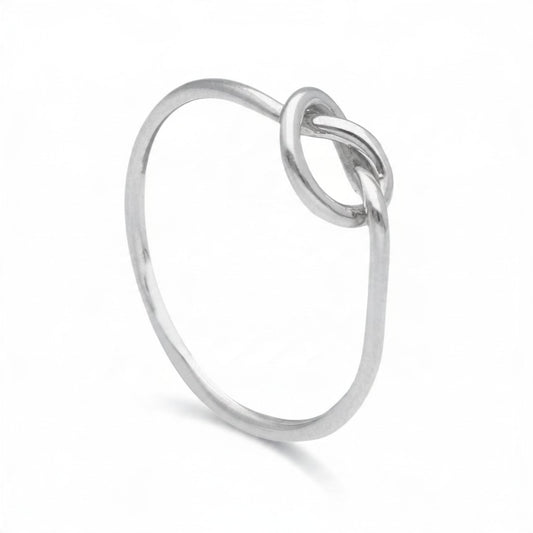 Anello con nodino in oro bianco 9k - Gioielli Pavan