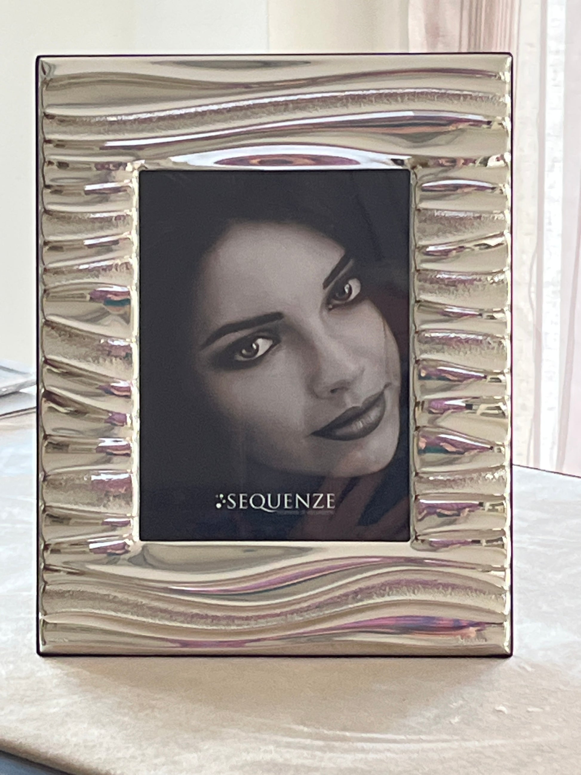 Cornici Portafoto argento bilaminato onde - Gioielli Pavan