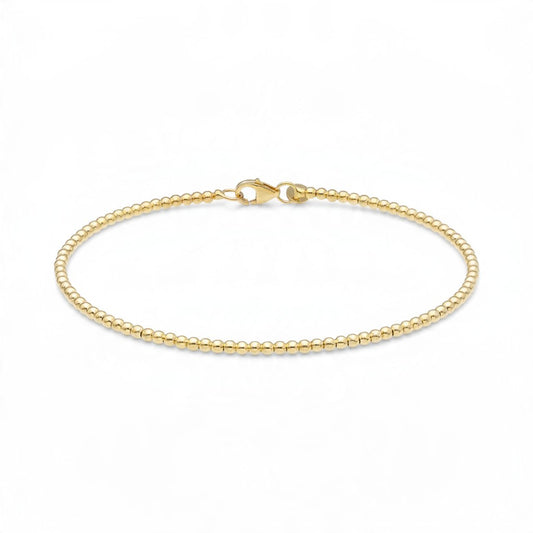 Bracciale rigido pallinato in oro giallo 9 kt - Gioielli Pavan
