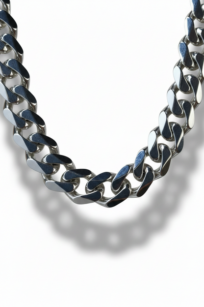 Girocollo Collana in argento 925 massiccia sezione 1,5 cm realizzata a mano - Gioielli Pavan