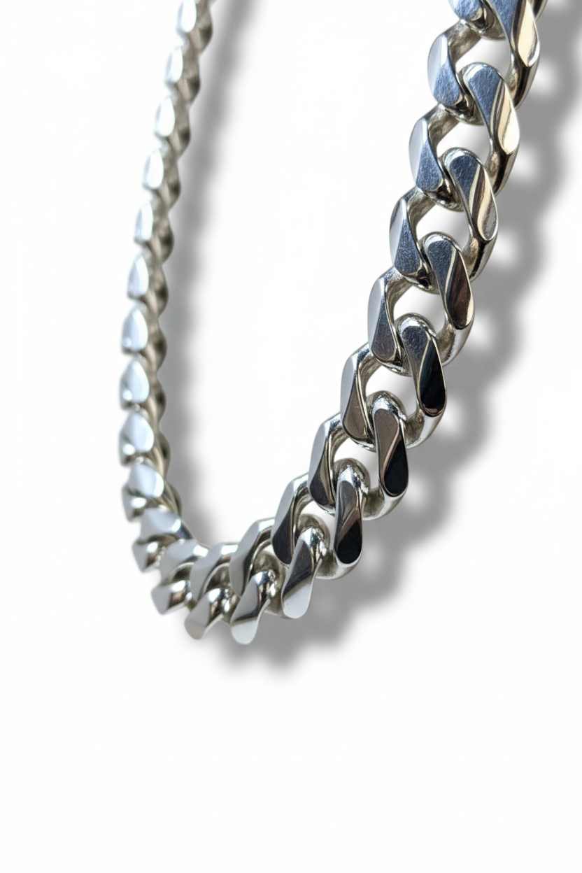 Girocollo Collana in argento 925 massiccia sezione 1,5 cm realizzata a mano - Gioielli Pavan