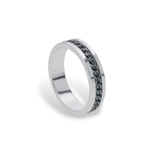 Anello Anello in argento Fascia con maglia groumette - Gioielli Pavan