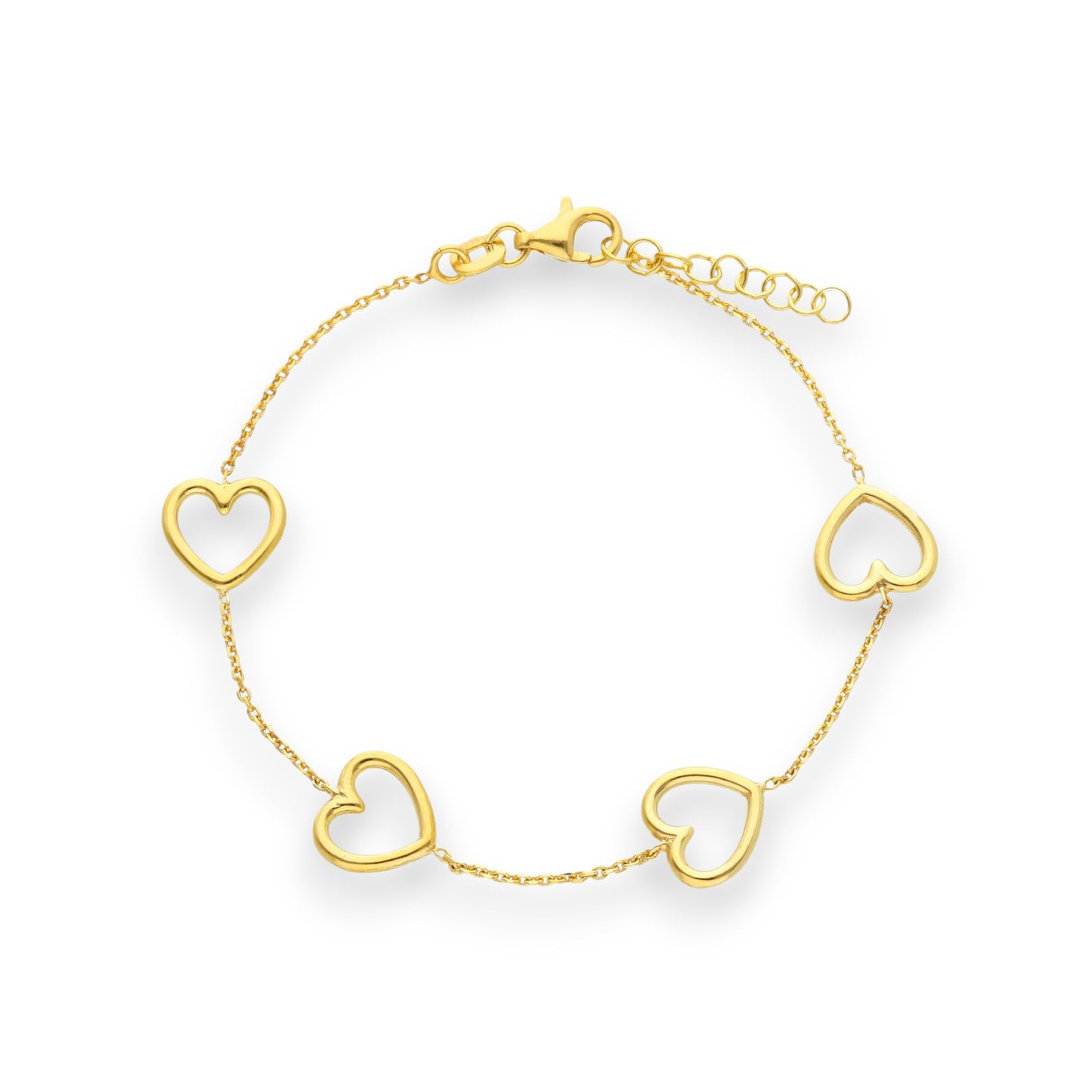 Bracciale Bracciale in argento con cuori traforati - Gioielli Pavan