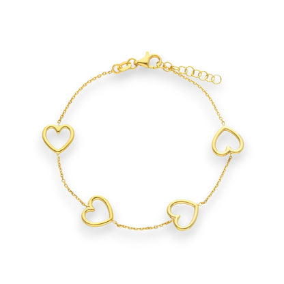 Bracciale Bracciale in argento con cuori traforati - Gioielli Pavan