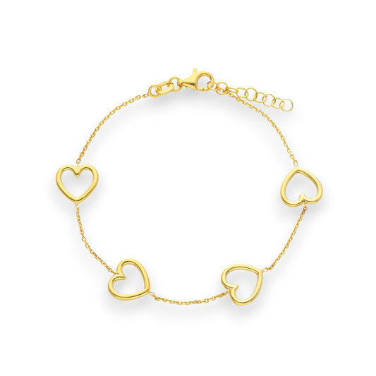 Bracciale Bracciale in argento con cuori traforati - Gioielli Pavan