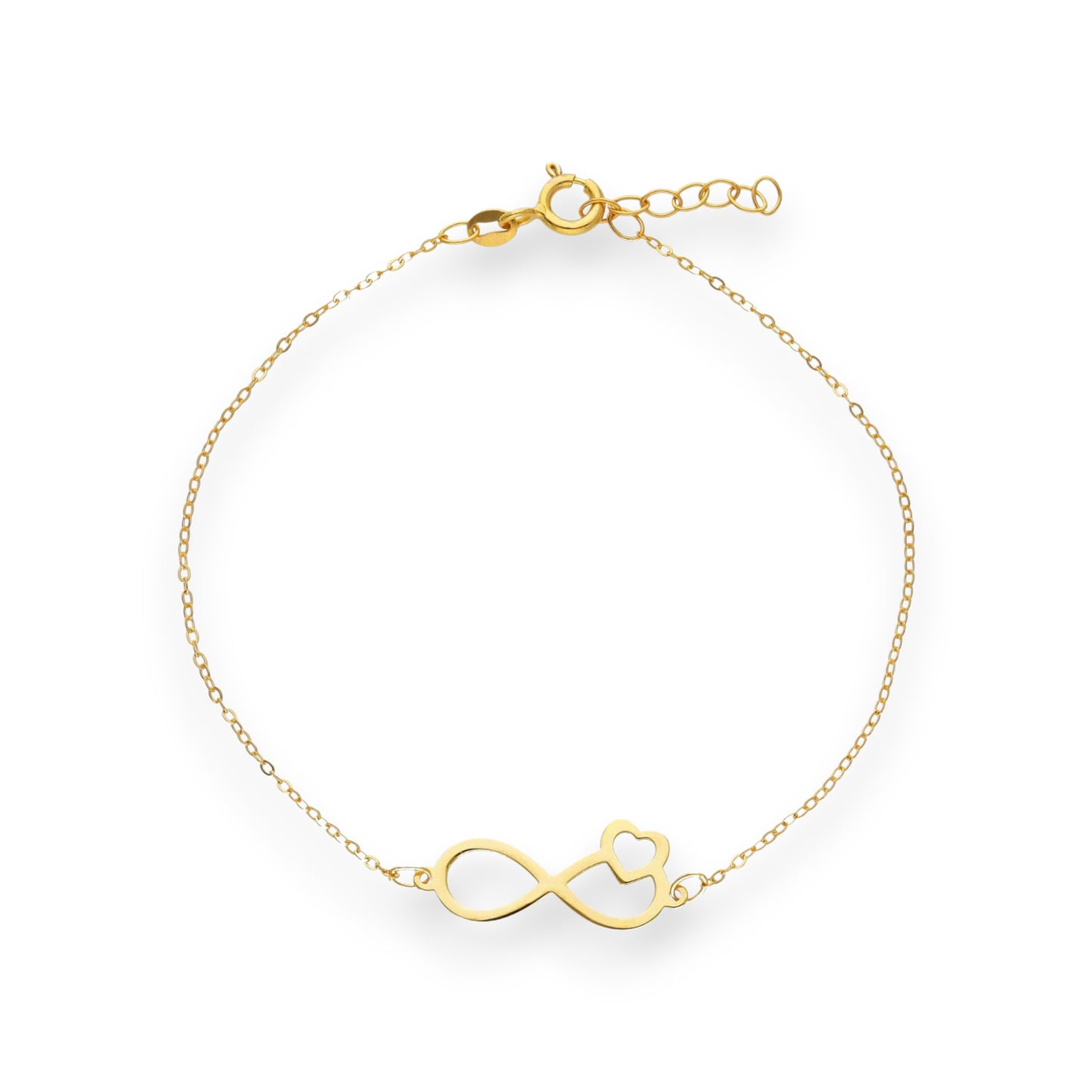 Bracciale Bracciale in oro Infinito con cuore bianco, giallo o rosa - Gioielli Pavan