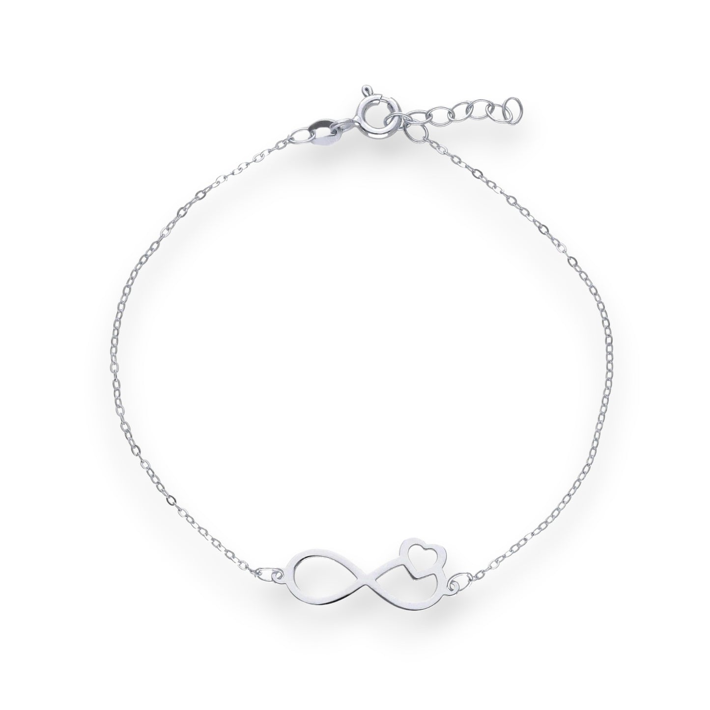 Bracciale Bracciale in oro Infinito con cuore bianco, giallo o rosa - Gioielli Pavan