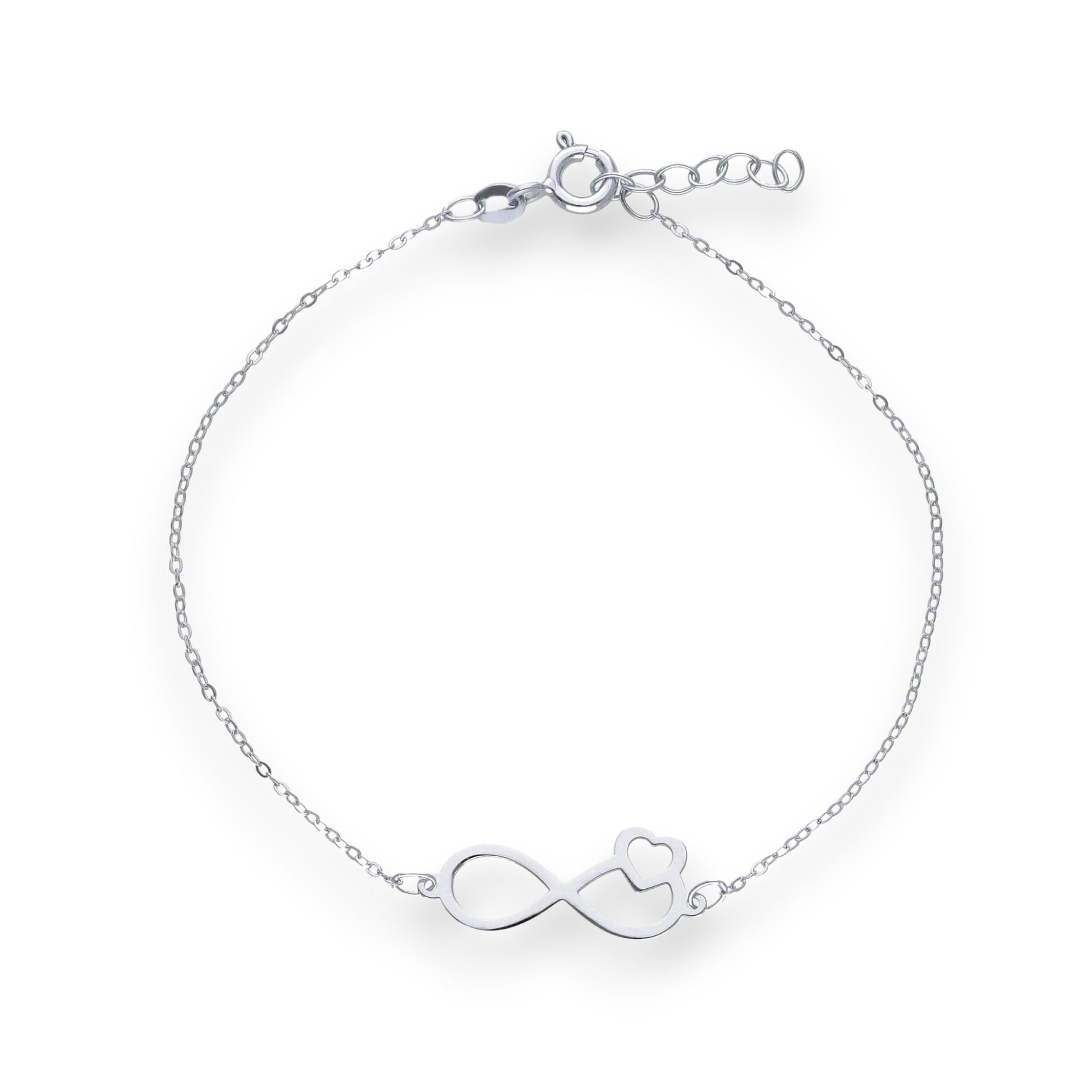 Bracciale Bracciale in oro Infinito con cuore bianco, giallo o rosa - Gioielli Pavan