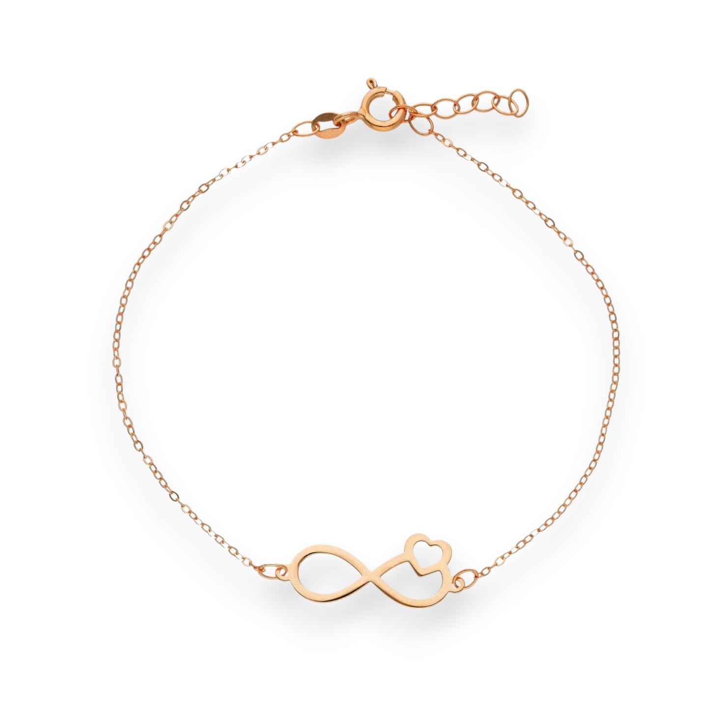 Bracciale Bracciale in oro Infinito con cuore bianco, giallo o rosa - Gioielli Pavan