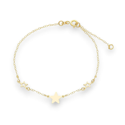 Bracciale Bracciale in oro tre Cuori o Stelle alternate - Gioielli Pavan