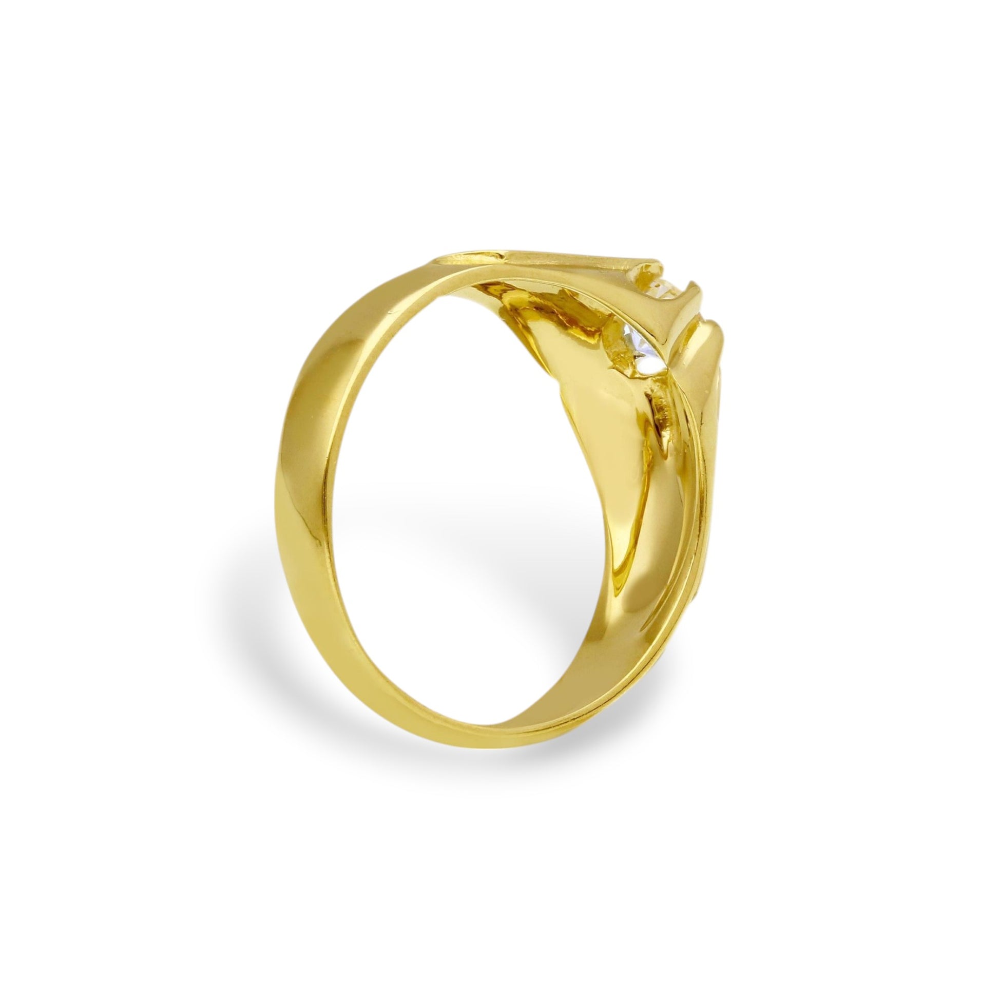 Anello Anello in oro solitario da uomo con zircone - Gioielli Pavan