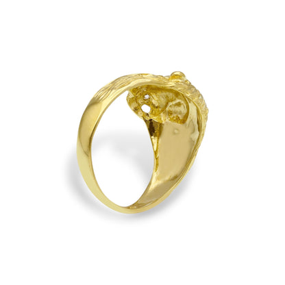 Anello Anello in oro testa di leone con zircone - Gioielli Pavan