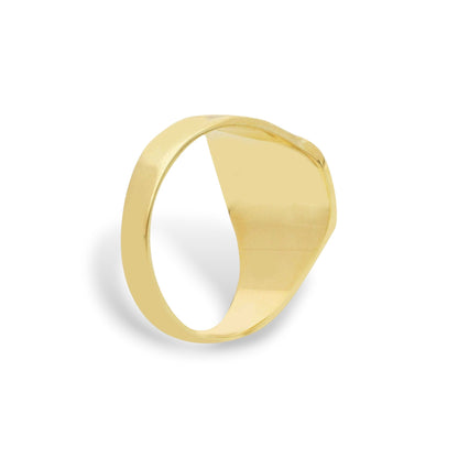 Anello Anello in oro chevalier rettangolare tre colori - Gioielli Pavan