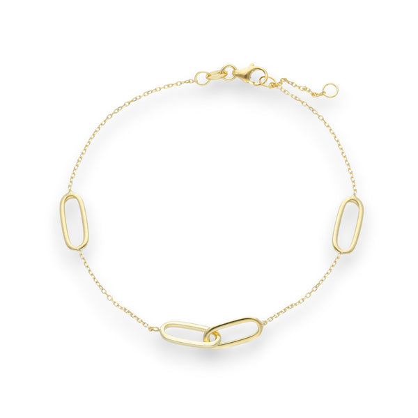 Bracciale Bracciale in oro con maglie geometriche alternate - Gioielli Pavan