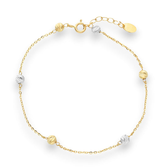 Bracciale Bracciale in oro con palline lavorate alternate - scopri le varianti - Gioielli Pavan