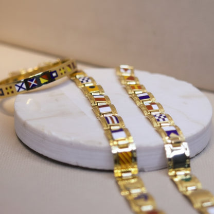 Gioielli Pavan Bracciale bandiere nautiche artigianale 5