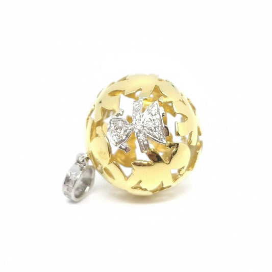 Ciondolo Boule LeBebè in Oro 18 kt con Bimba e Diamanti