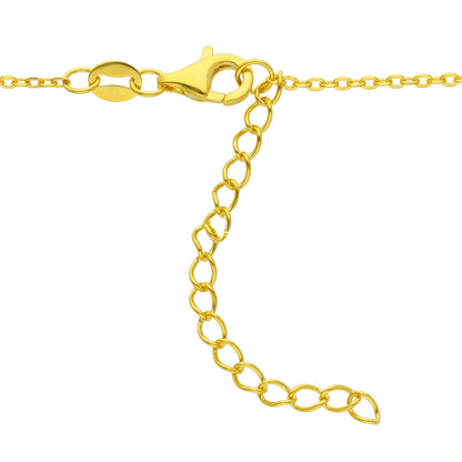 Bracciale in argento 925 dorato con zirconia verdi e incolori - Gioielli Pavan