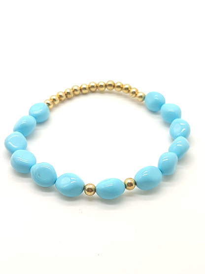 Elastic bracelets with turquoises