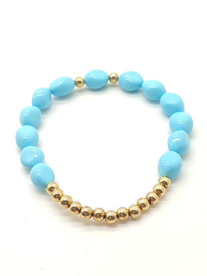 Elastic bracelets with turquoises