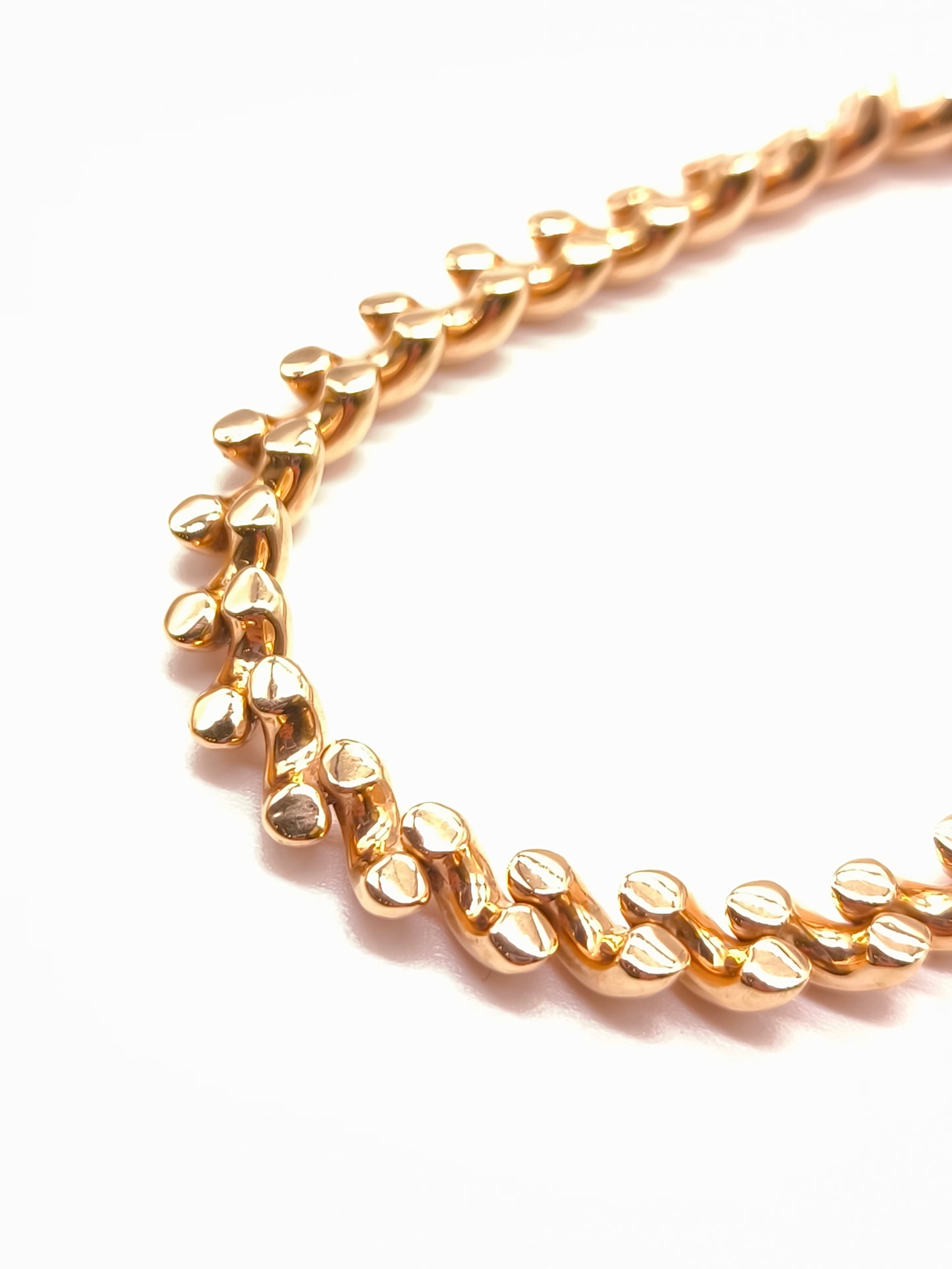 Rose gold twisted link bracelet