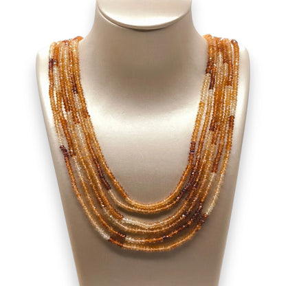 Collana lunga in oro giallo 18 kt con grossularia - Gioielli Pavan