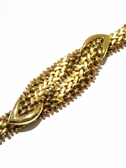 Chocolate gold mesh gold bracelet