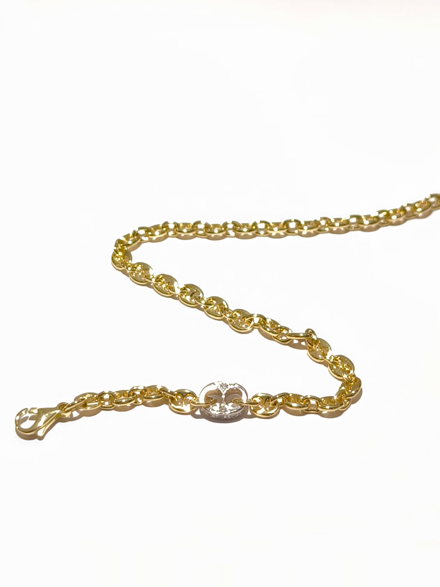 18kt gold and diamond men's bracelet