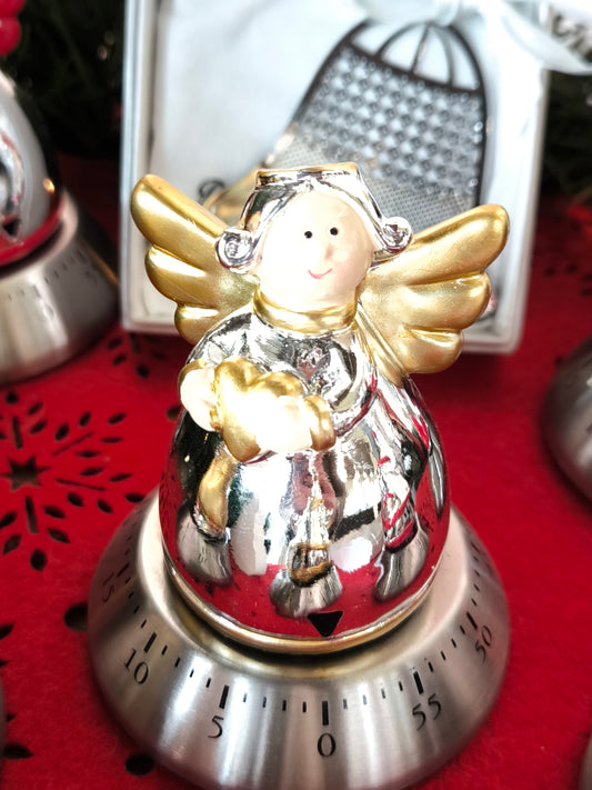 Silver timer Christmas angel